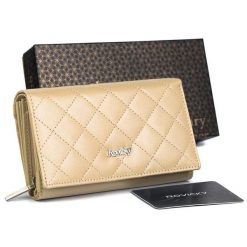 Portfel damski skórzany R-RD-21-GCL-Q-3967 BEIGE. Brązowe portfele damskie ROVICKY, bez wzorów. Za 84.99 zł.