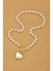 Atelier MIU Pozłacany naszyjnik z zawieszką i perłami - dł. 45 cm rozmiar: onesize. Białe naszyjniki damskie atelier MIU, pozłacane. Za 39.99 zł.