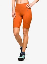 Spodenki turystyczne damskie Fjallraven Abisko Short Tights. Brązowe szorty damskie Fjällräven, bez wzorów, z elastanu. Za 488.00 zł.