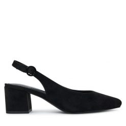 Czółenka JENNY. Czarne czółenka damskie Jenny, bez wzorów, bez obcasa. Za 119.99 zł.
