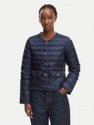 Tommy Hilfiger Kurtka przejściowa WW0WW49660 Granatowy Slim Fit. Niebieskie kurtki damskie Tommy Hilfiger, m, bez wzorów, z syntetyku, bez kaptura. Za 949.99 zł.