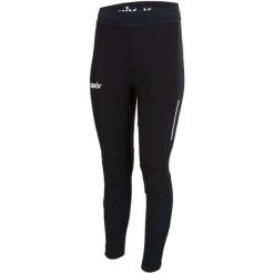 Damskie legginsy wiatroszczelne Swix Focus. Czarne legginsy damskie Swix, bez wzorów. Za 614.00 zł.