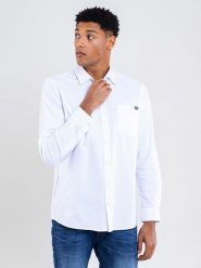 BIG STAR Koszula - Regular fit - w kolorze białym rozmiar: XL. Białe koszule męskie Big Star, xl, z aplikacjami, z bawełny, bez kołnierzyka, bez ramiączek. Za 116.95 zł.