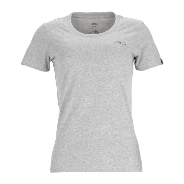 Koszulka trekkingowa damska Rab Stance Mountain Peak. Szare bluzki damskie RAB, l, bez wzorów, bez kołnierzyka. W wyprzedaży za 109.99 zł.