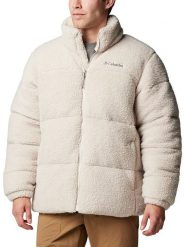 Columbia Kurtka zimowa "Puffect II" w kolorze beżowym rozmiar: XXL. Brązowe kurtki męskie Columbia, na zimę, xxl, bez wzorów, bez kaptura. Za 283.48 zł.