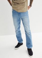 Jeansy classic fit, straight. Niebieskie jeansy męskie bonprix. Za 134.99 zł.