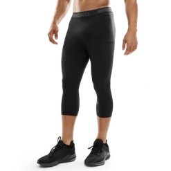 Męskie treningowe legginsy rybaczki Fitness Siroko Enlli. Czarne spodnie sportowe męskie SIROKO, z materiału. Za 126.00 zł.