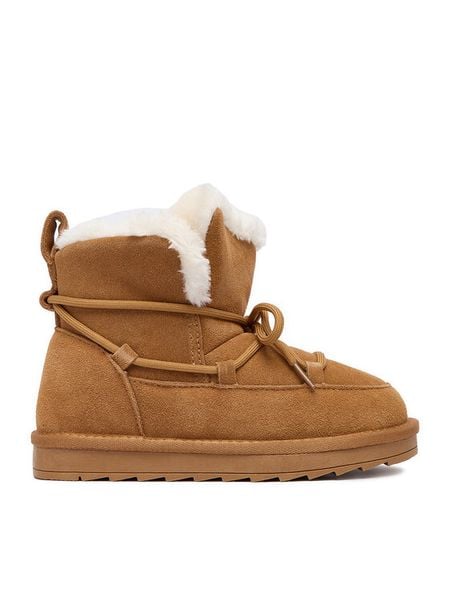 DeeZee Śniegowce DZKD-MX05 Brązowy. Brązowe kozaki dziewczęce DeeZee, bez wzorów, z materiału, bez obcasa. Za 209.99 zł.