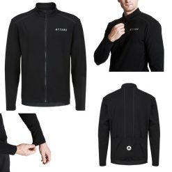 Bluza rowerowa męska ATTABO FLEERO REF ocieplana. Czarne bluzy bez kaptura męskie ATTABO, m. Za 179.99 zł.