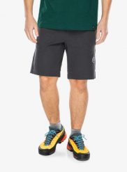 Spodenki wspinaczkowe męskie La Sportiva Flatanger Short. Szare szorty męskie La Sportiva, z bawełny, bez kołnierzyka. Za 334.39 zł.