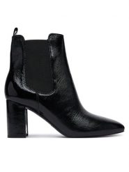 Guess Botki FLFFIE LEA10 Czarny. Czarne botki damskie Guess, bez obcasa, na słupku, bez zapięcia. Za 674.99 zł.