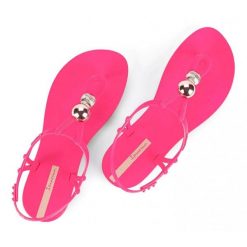 Sandały Klasy Ipanema Sphers Damskie. Czerwone sandały damskie Ipanema, bez wzorów, z materiału, bez obcasa. Za 188.99 zł.