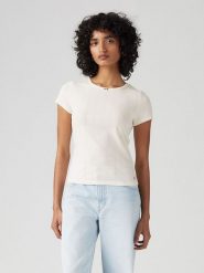 Levi's Koszulka w kolorze białym rozmiar: XS. Białe bluzki damskie Levi's, s, bez wzorów, bez kołnierzyka, bez ramiączek. Za 61.17 zł.