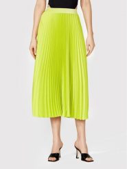 Simple Spódnica plisowana SDD005 Zielony Regular Fit. Zielone spódniczki damskie Simple, bez wzorów, z syntetyku, midi. Za 599.99 zł.
