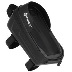 Sakwa na rower z kieszenią na telefon, torba rowerowa na ramę, wodoodporna. Torebki klasyczne damskie SPRINGOS, bez wzorów, bez dodatków. Za 15.99 zł.