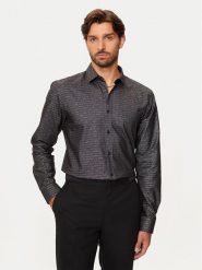 Hugo Koszula Elisha02 50524846 Czarny Extra Slim Fit. Czarne koszule męskie Hugo, m, bez wzorów, z bawełny, bez kołnierzyka, bez ramiączek. Za 509.99 zł.