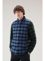 Woolrich Kurtka puchowa "Check" w kolorze niebiesko-zielonym rozmiar: M. Niebieskie kurtki męskie Woolrich, na zimę, m, z aplikacjami, z puchu, bez kaptura. Za 592.99 zł.