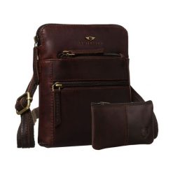 Elegancka, brązowa listonoszka męska ze skóry naturalnej z etui w zestawie PTN 1903E-OPU Peterson. Brązowe saszetki męskie Peterson, ze skóry. Za 139.99 zł.