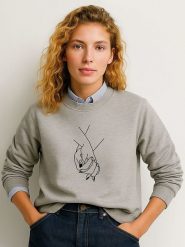 WOOOP Bluza w kolorze szarym rozmiar: XXL. Szare bluzy bez kaptura damskie Wooop, xxl, z bawełny. Za 100.99 zł.