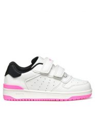 Geox Sneakersy J Washiba J45HXB 000BC C0404 S Biały. Białe buty sportowe dziewczęce Geox, bez wzorów, ze skóry, bez zapięcia. Za 209.99 zł.