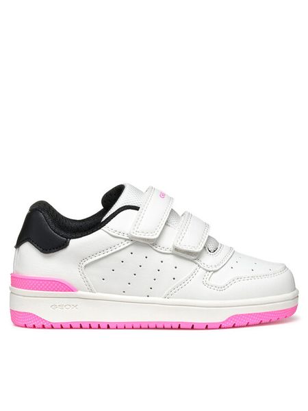 Geox Sneakersy J Washiba J45HXB 000BC C0404 S Biały. Białe buty sportowe dziewczęce Geox, bez wzorów, ze skóry, bez zapięcia. Za 209.99 zł.