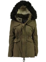 Geographical Norway Parka "Celeste" w kolorze oliwkowym rozmiar: L. Brązowe parki damskie Geographical Norway, l, bez wzorów. Za 267.29 zł.