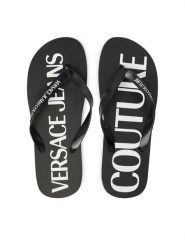 Versace Jeans Couture Japonki 80YA3SQ7 ZSS81 Czarny. Czarne klapki i japonki męskie Versace Jeans Couture, z jeansu. Za 249.99 zł.