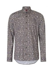 Finshley & Harding Koszula Mężczyźni Slim Fit Bawełna szary|brązowy|zielony, 41. Brązowe koszule męskie Finshley & Harding, m, bez wzorów, z bawełny, bez kołnierzyka, bez ramiączek. Za 279.95 zł.