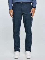 BIG STAR Spodnie chino "Erhati" w kolorze granatowym rozmiar: W33/L30. Niebieskie spodnie materiałowe męskie Big Star, bez wzorów, retro. Za 147.99 zł.