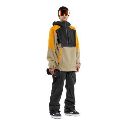 Kurtka snowboardowa męska Volcom Brighton Pullover. Brązowe kurtki męskie Volcom, m, bez wzorów, bez kaptura, narciarskie. Za 719.99 zł.