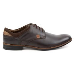Buty Olivier 263GT skórzane wizytowe brązowe. Brązowe buty wizytowe męskie ze skóry, bez zapięcia. Za 319.69 zł.