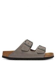 Birkenstock Klapki Arizona Sfb 1013645 Szary. Szare klapki damskie Birkenstock, bez wzorów, ze skóry, bez obcasa. Za 579.99 zł.