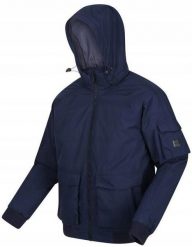 Kurtka zimowa dla mężczyzn Regatta RMP322 z membraną. Niebieskie kurtki męskie Regatta, na zimę, m, z aplikacjami, z materiału, eleganckie, bez kaptura. Za 249.99 zł.