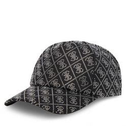 Czapka z daszkiem Guess. Czarne czapki z daszkiem damskie Guess, z aplikacjami. Za 159.99 zł.