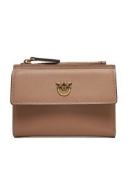 PINKO Portfel Compact Wallet AI 25-26 PCPL 103612 A29Q Beżowy. Brązowe portfele damskie Pinko, bez wzorów, ze skóry. Za 749.99 zł.
