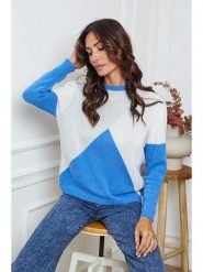 So Cachemire Sweter "Lanos" w kolorze szaro-kremowo-niebieskim rozmiar: S. Niebieskie swetry klasyczne damskie So Cachemire, s, z kaszmiru, bez kołnierzyka. Za 309.65 zł.