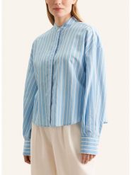 Seidensticker Bluzka w kolorze błękitno-białym rozmiar: 40. Białe bluzki damskie Seidensticker, bez wzorów, z wiskozy, bez kołnierzyka, bez ramiączek. Za 202.50 zł.