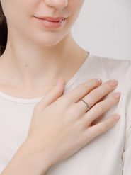 Pandora Srebrny pierścionek rozmiar: 58. Szare pierścionki damskie Pandora, srebrne. Za 132.05 zł.