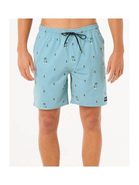 Spodenki surfingowe męskie Rip Curl Hula Breach Volley Niebieski. Niebieskie kąpielówki męskie Rip Curl, l, bez wzorów, z materiału, żeglarskie. Za 184.80 zł.