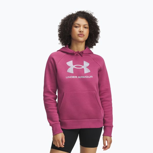 Bluza Under Armour Rival Feelce Shimmer Hoody. Czerwone bluzy bez kaptura damskie Under Armour, bez wzorów, bez ramiączek, bez kaptura. Za 169.99 zł.