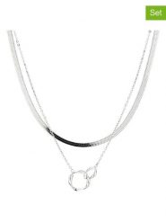 Liebeskind Naszyjniki (2 szt.) rozmiar: onesize. Szare naszyjniki damskie Liebeskind, ze stali. Za 173.99 zł.