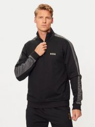 Boss Bluza 50527551 Czarny Regular Fit. Czarne bluzy bez kaptura męskie Boss, m, z bawełny. Za 269.99 zł.