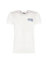 Diesel T-shirt "T-Just" | A13872-0QIAM | Mężczyzna | Biały. Białe t-shirty męskie Diesel, m, bez wzorów, z bawełny, bez kołnierzyka. W wyprzedaży za 189.00 zł.