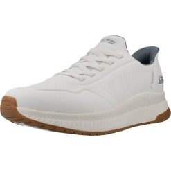 Buty SKECHERS SLIP-INS BOBS SQUAD 4 - DIRECT STEP Biały. Białe buty trekkingowe męskie Skechers, z syntetyku, bez zapięcia, trekkingowe, Skechers Sport. Za 316.99 zł.