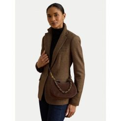 Torebka LAUREN RALPH LAUREN. Brązowe torebki klasyczne damskie Lauren Ralph Lauren, bez wzorów, bez dodatków. Za 1,599.00 zł.