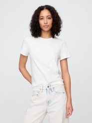 GAP Koszulka w kolorze kremowym rozmiar: XL. Brązowe bluzki damskie GAP, xl, bez wzorów, z bawełny, bez kołnierzyka, bez ramiączek. Za 52.79 zł.