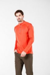 Astro - męska koszulka 100% wełna merino z zamkiem (195 g/m²). Czarne bielizna termoaktywna męska WOOLONA, m, bez wzorów, z materiału. Za 324.00 zł.