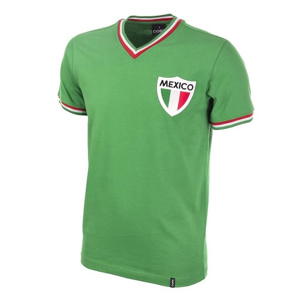 Koszulka retro piłkarska dla dorosłych - Meksyk z Pelé 1980 - Zielona. Zielone t-shirty sportowe męskie COPA FOOTBALL, bez ramiączek, do piłki nożnej. Za 255.58 zł.