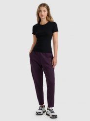 4F Spodnie dresowe damskie - fioletowe XS. Fioletowe spodnie dresowe damskie 4f, xs, bez wzorów, z dresówki. Za 189.99 zł.