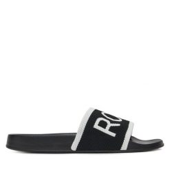 Klapki Roxy. Czarne klapki damskie Roxy, bez wzorów, bez obcasa. Za 119.99 zł.